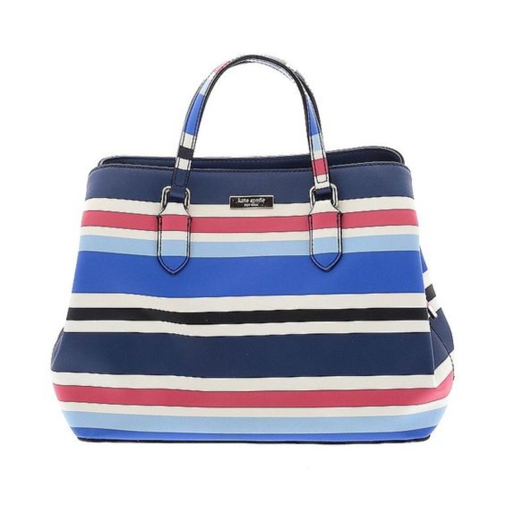 Kate Spade Blue and Pink Striped Shoulder Bag